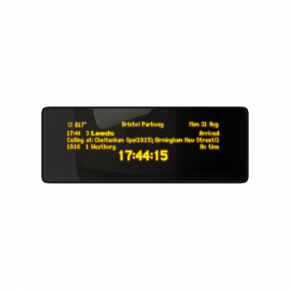 Desktop Departures black case yellow oled screen