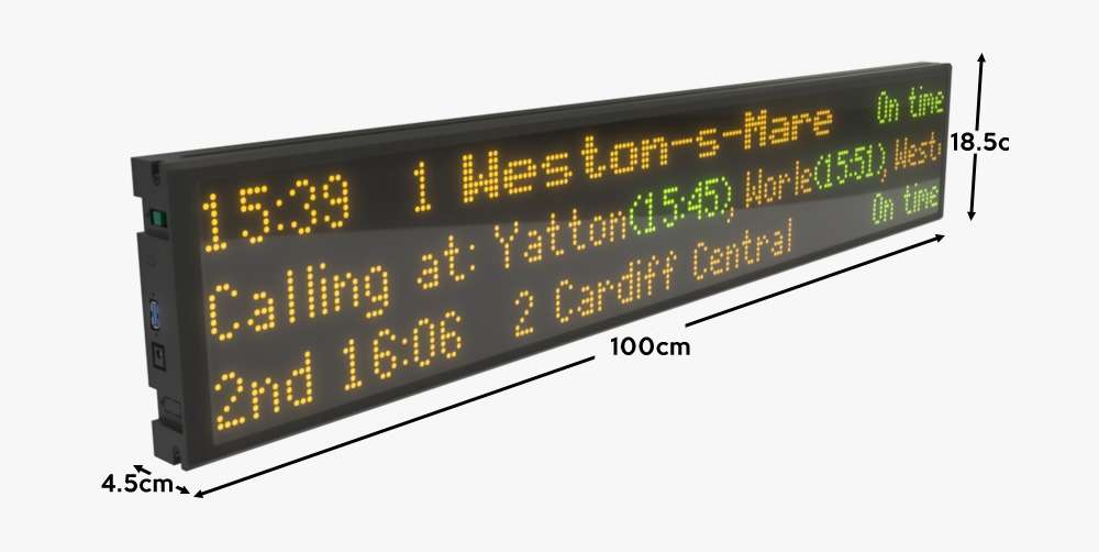 Pro Departure board dimensions