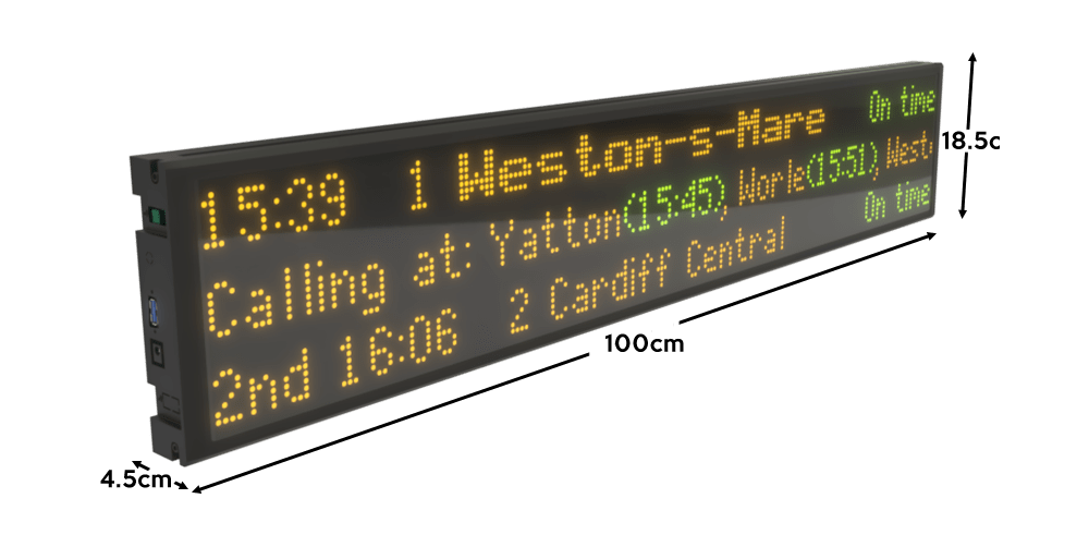 Pro Departure board dimensions