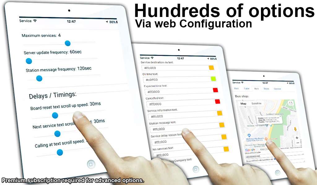 Departure board web configuration